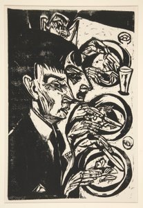 Nervoese beim Diner (Nerwowi ludzie na kolacji) autorstwa Ernst Ludwig Kirchner