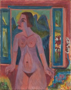Naga kobieta przy oknie autorstwa Ernst Ludwig Kirchner