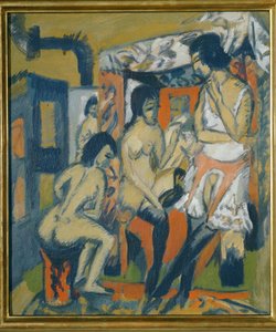 Akt w studio (olej na płótnie) autorstwa Ernst Ludwig Kirchner