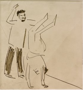 Bez tytułu (mężczyzna z dziewczyną na rękach) autorstwa Ernst Ludwig Kirchner
