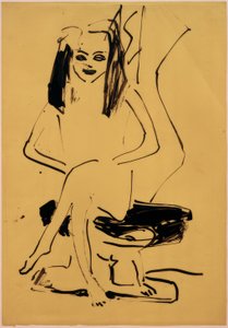 Bez tytułu (siedzi Marcella) autorstwa Ernst Ludwig Kirchner