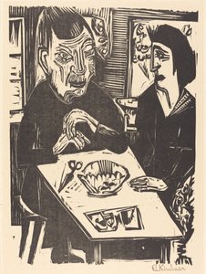 Stara i młoda kobieta autorstwa Ernst Ludwig Kirchner