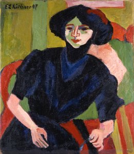 Portret kobiety autorstwa Ernst Ludwig Kirchner
