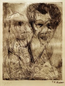 Autoportret (rysunek) autorstwa Ernst Ludwig Kirchner
