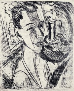 Autoportret z papierosem autorstwa Ernst Ludwig Kirchner