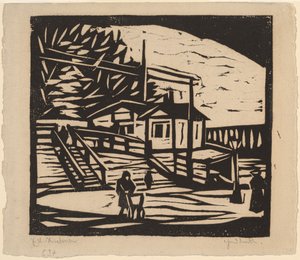 Szopa na brzegu Łaby autorstwa Ernst Ludwig Kirchner