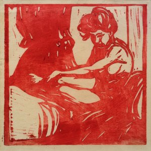 Siedząca naga dziewczyna autorstwa Ernst Ludwig Kirchner