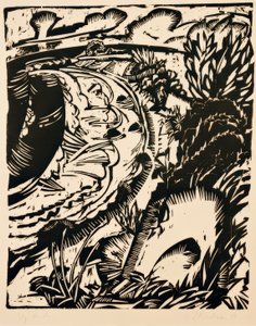 Strome wybrzeże z okrągłą zatoką autorstwa Ernst Ludwig Kirchner