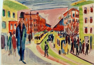 Scena uliczna autorstwa Ernst Ludwig Kirchner