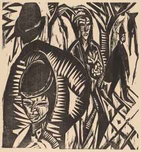 Scena uliczna po deszczu autorstwa Ernst Ludwig Kirchner