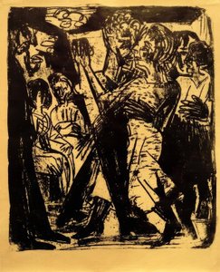 Tańcząca para chłopska autorstwa Ernst Ludwig Kirchner