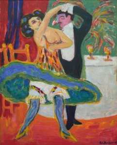 Varieté (angielska tańcząca para) autorstwa Ernst Ludwig Kirchner