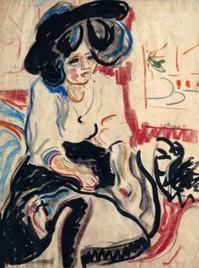 Młoda kobieta z papierosem autorstwa Ernst Ludwig Kirchner