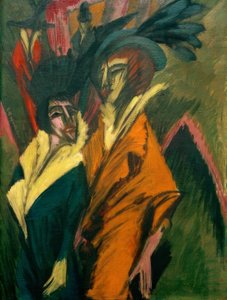 Dwie kobiety na ulicy autorstwa Ernst Ludwig Kirchner