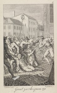 Masakry La Glacière w dniach 16-17 października 1791, 1793-1799. autorstwa Ernst Ludwig Riepenhausen