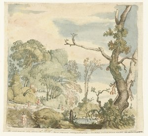 Krajobraz z drzewami autorstwa Esaias van de Velde