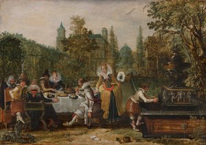Wesołe towarzystwo w parku autorstwa Esaias van de Velde