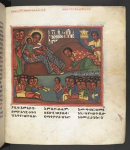Lub. 607 f022r, Scena z życia Matki Boskiej, z 