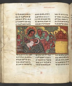 Lub. 607 f122v, Scena z życia Matki Boskiej, z 