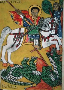 W.951 fol.78r Św. Jerzy i Smok, z „Cudów Najświętszej Maryi Panny” (welin)