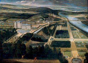 Widok ogólny zamku i ogrodów Saint Cloud (Saint-Cloud) Obraz Etienne Allegrain (1644-1736) 1675 nd. 3, x3,83 m Wersal, musee du chateau - Widok na zamek i ogród Saint Cloud (Francja) - Obraz autorstwa Etienne Allegrain (1644-173