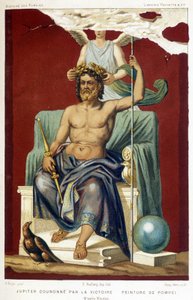 Jowisz (Zeus) ukoronowany Zwycięstwem - według fresku Pompejów wzniesionego przez Nicoliniego.