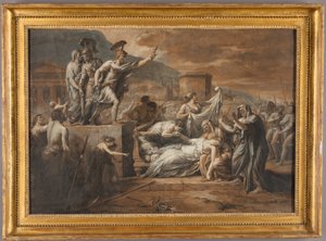 Horatius zabija swoją siostrę Camillę po klęsce kuriatów