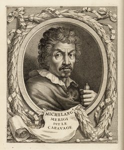 Portret Michała Anioła Merisi da Caravaggio, włoskiego malarza autorstwa Etienne Baudet