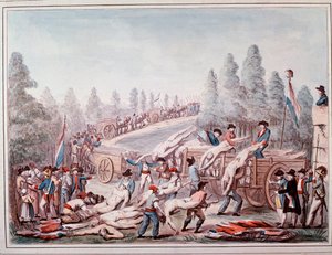 Transport zwłok podczas rewolucji (akwarela, ok. 1790)