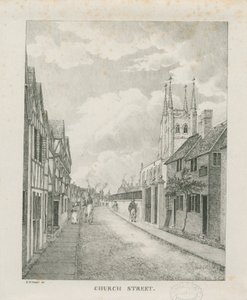 Tamworth - Church Street: litografia, nd [1796-1865] (druk)