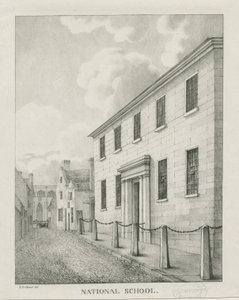 Tamworth - National School: litografia, nd [1796-1865] (druk)
