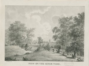 Tamworth - Rzeka Tame: litografia, bd [1796-1865]