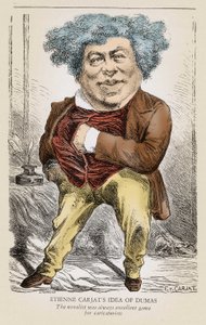 Portret Alexandre DUMASA (1803-1870) ojciec: karykatura autorstwa Etienne Carjata. autorstwa Etienne Carjat