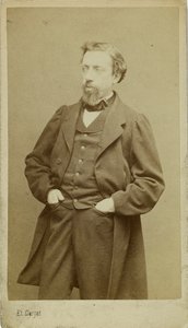 Portret kompozytora François-Auguste Gevaerta 1828-1908, ok. 1930 r. 1870. autorstwa Etienne Carjat