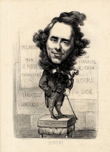 latający liść - ilustracja Etienne Carjat (1826-1906): Sivori Camille Camillo (1815-1894) autorstwa Etienne Carjat