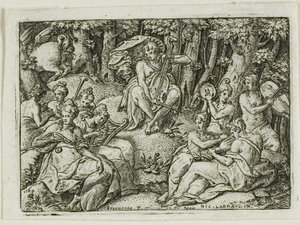 Apollo i muzy autorstwa Etienne Delaune