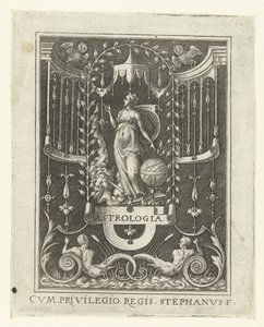 Astrologia ASTROLOGIA. (tytuł na obiekcie) Cztery sztuki wyzwolone, perspektywa i architektura, reprezentowane przez kobiety (wersja późniejsza) (tytuł serii) autorstwa Etienne Delaune