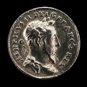 Henryk II, 1519-1559, król Francji 1547 [awers] autorstwa Etienne Delaune