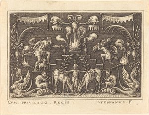 Ofiara Abrahama autorstwa Etienne Delaune