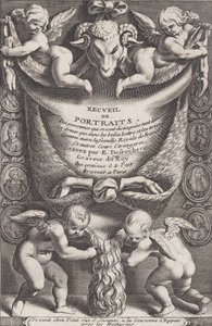 Frontyspis z kolekcji portretów, 1714-41. autorstwa Etienne Desrochers