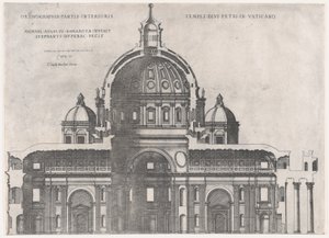 Zwierciadło świetności rzymskiej: św. Piotra, XVI w., XVI w. autorstwa Etienne Duperac