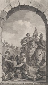 Kaplica podrzutków w Paryżu: Suita Trzech Króli: Kawalerowie, 1756. autorstwa Etienne Fessard