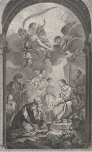 Kaplica podrzutków w Paryżu: Magi Gaspard i Melchior adorujący E..., 1752.