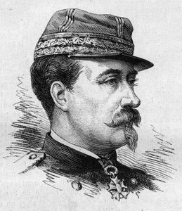 Generał Jean Baptiste Marie Edouard Campenon (1819-1890), francuski żołnierz i polityk. Grawerowanie Bocour w „”Le Monde Illustré””n°1287 z 26 listopada