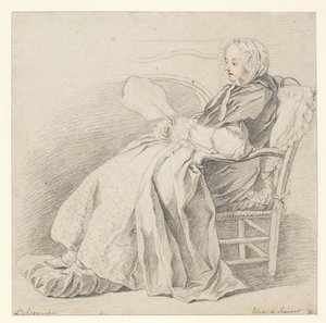 Studium dla LAccouchée, ok. 1750 (kreda na papierze)
