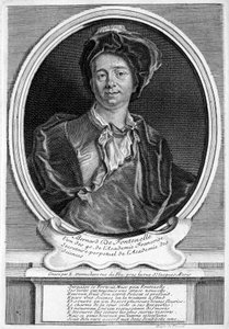 Bernard Le Bovier de Fontenelle, pisarz francuski (rycina) autorstwa Etienne Jehandier (after) Desrochers
