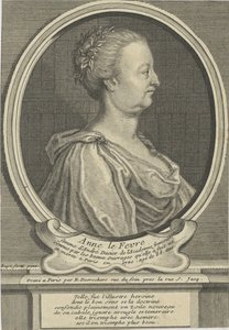 Portret Anne Dacier urodzonej w Le Fèvre 1647-1720, ok. 1720. autorstwa Etienne Jehandier Desrochers