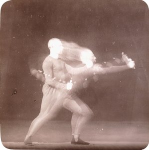 Chronofotografia przedstawiająca ruchy boksera, ok. 1890 r.