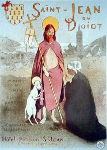 Reprodukcja plakatu reklamującego „St Jean du Doigt” autorstwa Etienne Moreau Nelaton
