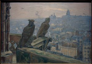 Paryż widziany z Notre-Dame autorstwa Etienne Moreau Nelaton